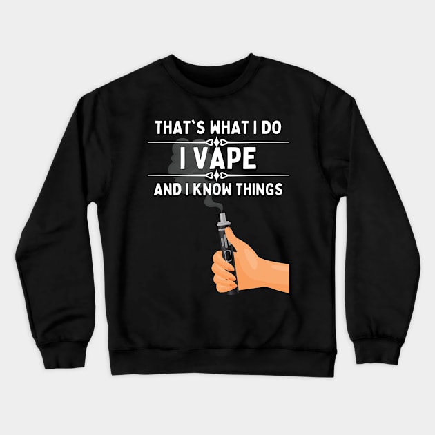 Funny Vaping Vape Skull Smoking Crewneck Sweatshirt by QUENSLEY SHOP